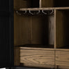 Tolle Bar Cabinet Drifted Matte Black Interior Detail Four Hands