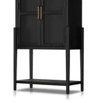 Tolle Bar Cabinet Drifted Matte Black Legs Detail 234848-001