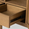 Four Hands Tolle Bar Cabinet Drifted Oak Solid Interior Drawers