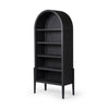 Tolle Bookcase Drifted Matte Black Angled View Four Hansd