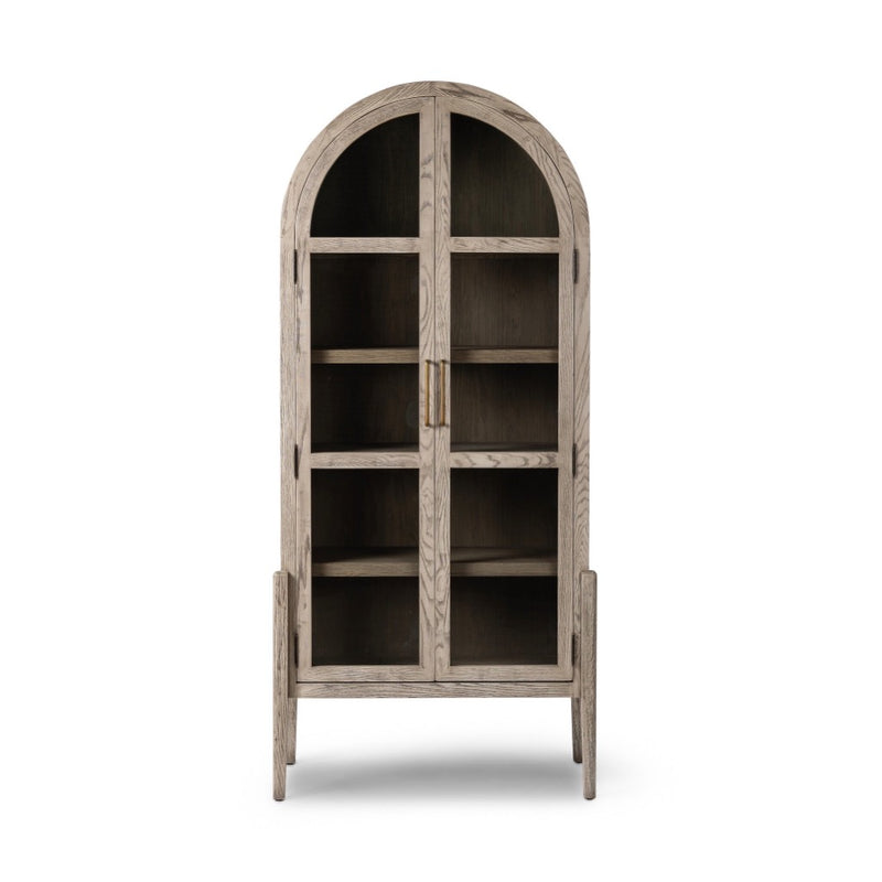 Tolle Cabinet Rustic White Solid Front Facing View Four Hands