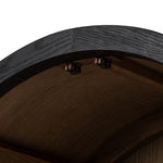 Four Hands Tolle Panel Door Cabinet Drifted Matte Black Arched Top Detail