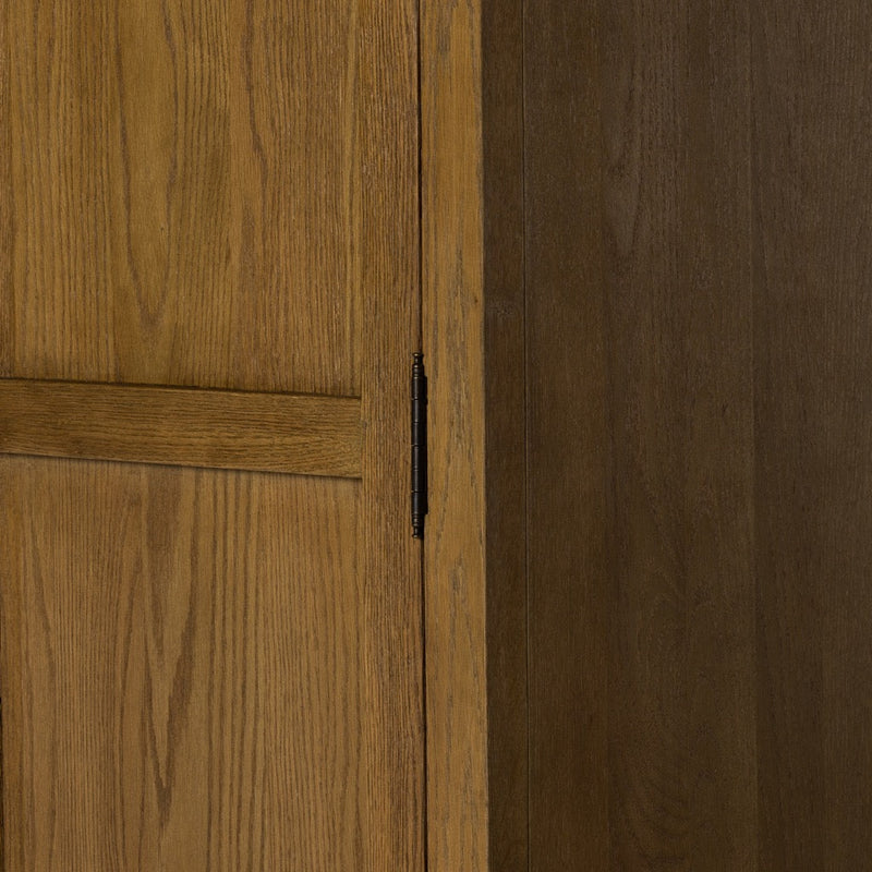 Four Hands Tolle Panel Door Cabinet Drifted Oak Solid Front Doors