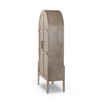 Four Hands Tolle Panel Door Cabinet Rustic White Solid Angled View