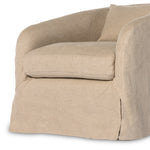 Topanga Slipcover Swivel Chair Flanders Flax Base 238314-001
