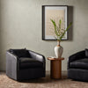 Topanga Swivel Chair Heirloom Black Staged View 106008-020