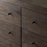 Torrington 6 Drawer Dresser Umber Oak Staged Drawers Detail Four Hands