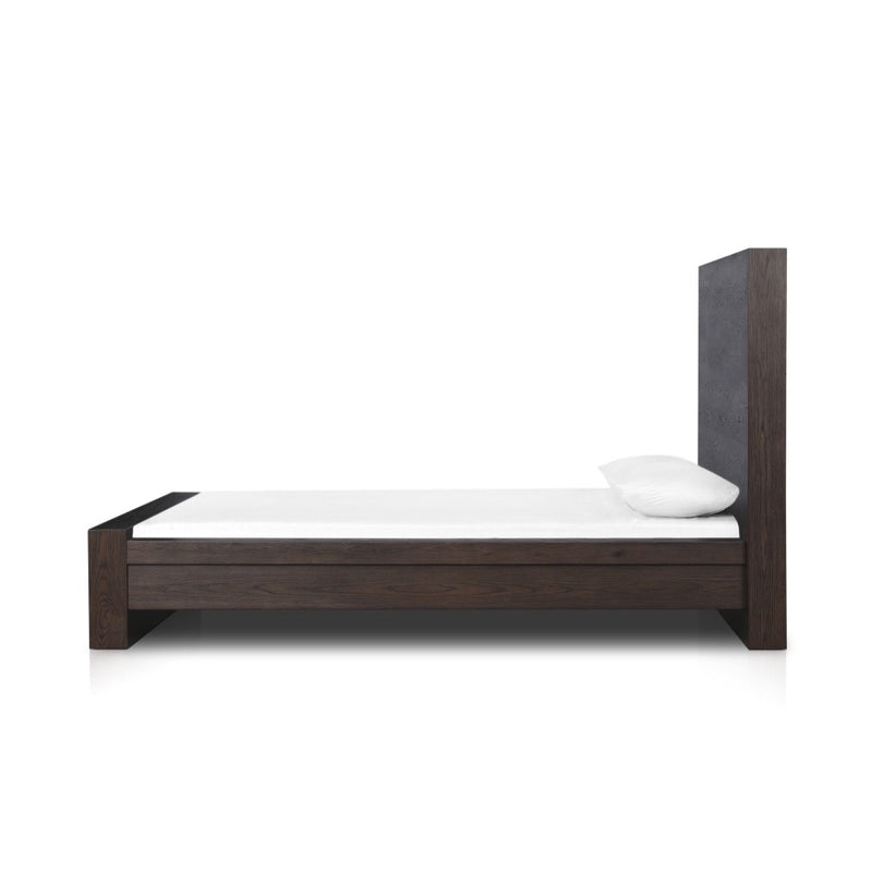 Torrington Bed Umber Oak Side View Four Hands