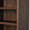 Torrington Bookcase Umber Oak Veneer Shelf and Side Detail Four Hands