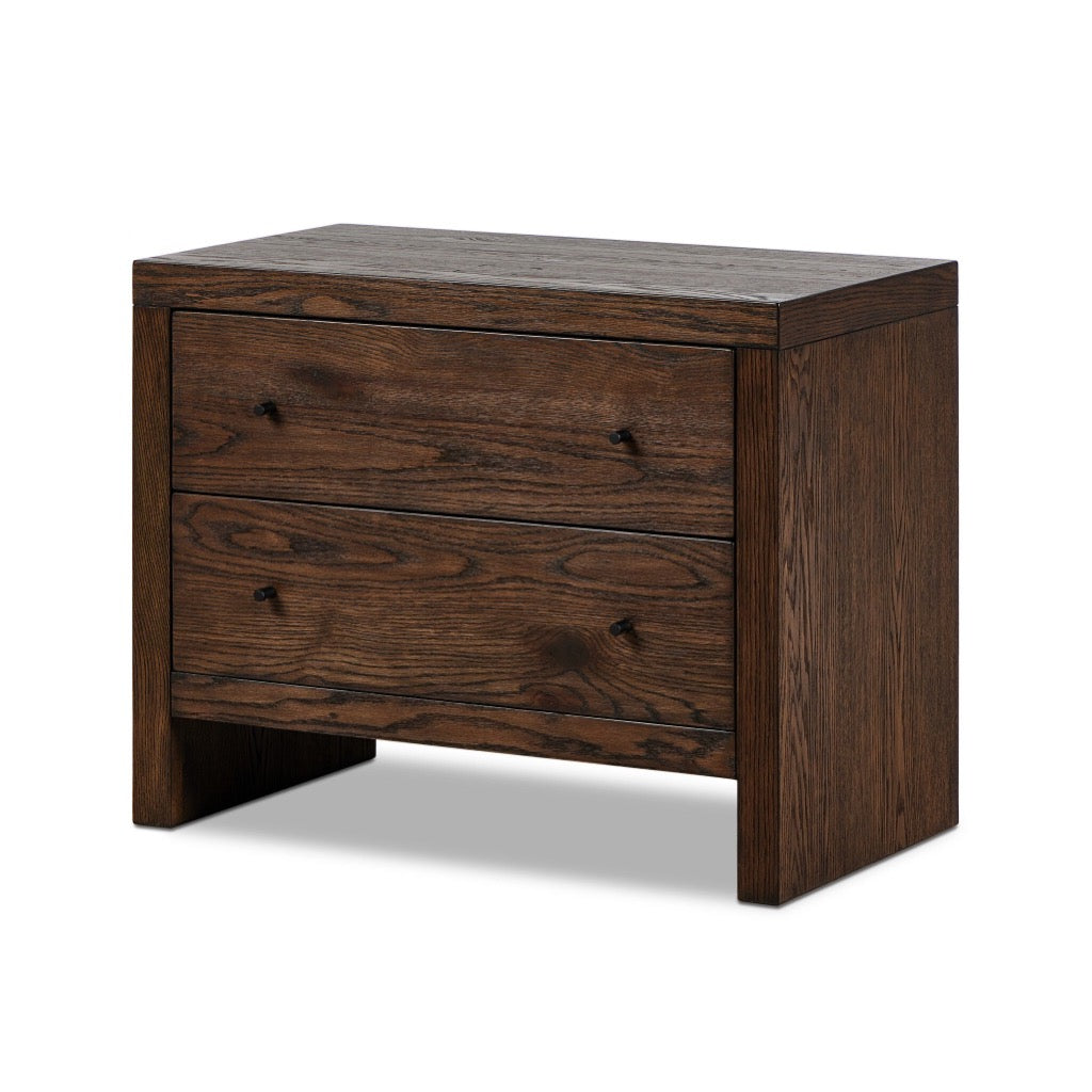 Torrington Charging Nightstand Umber Oak Angled View 238222-001