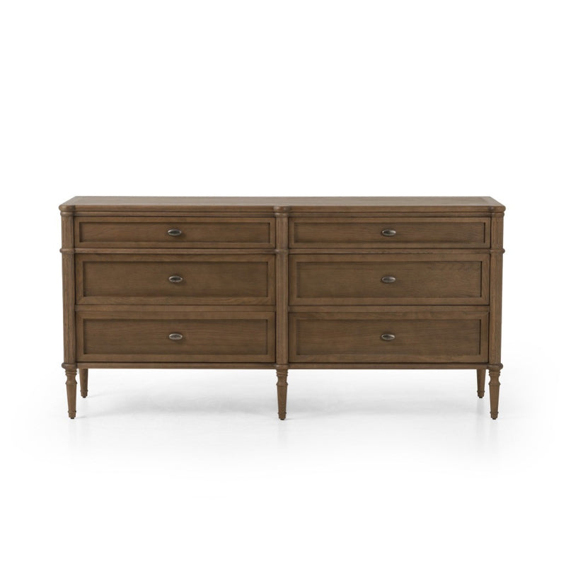 Toulouse 6 Drawer Dresser Toasted Oak Front Facing View 232861-001