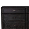 Toulouse 9 Drawer Dresser Distressed Black Oak Handles 232860-002