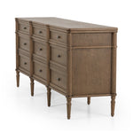 Toulouse 9 Drawer Dresser Toasted Oak Angled View 232860-001