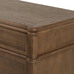 Four Hands Toulouse 9 Drawer Dresser Toasted Oak Top Right Corner Detail