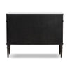 Toulouse Chest Distressed Black w/ Polished White Marble Back View 238119-002