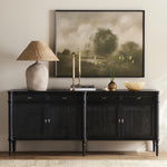 Toulouse Sideboard Distressed Black Staged View 232875-001