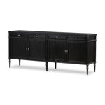 Toulouse Sideboard Distressed Black Angled View Four Hands