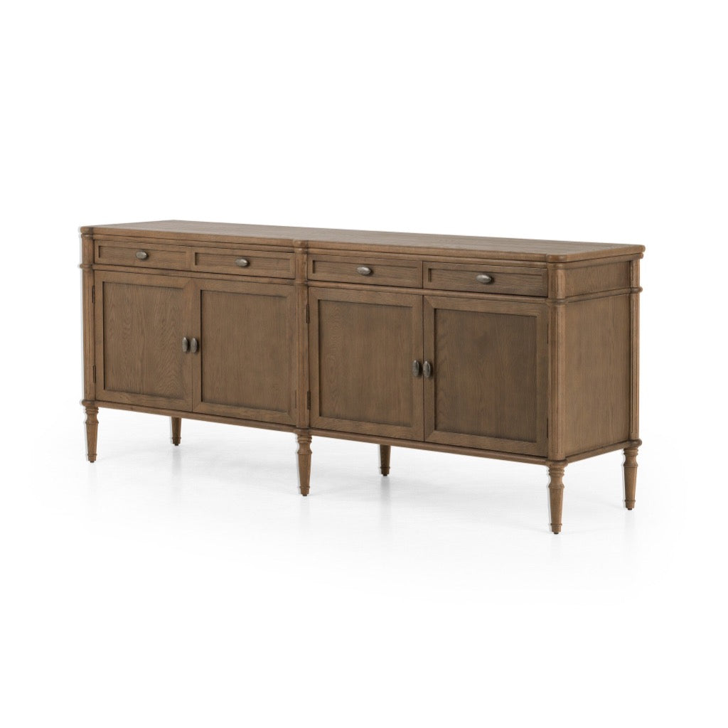 Toulouse Sideboard Toasted Oak Veneer Angled View 232875-002