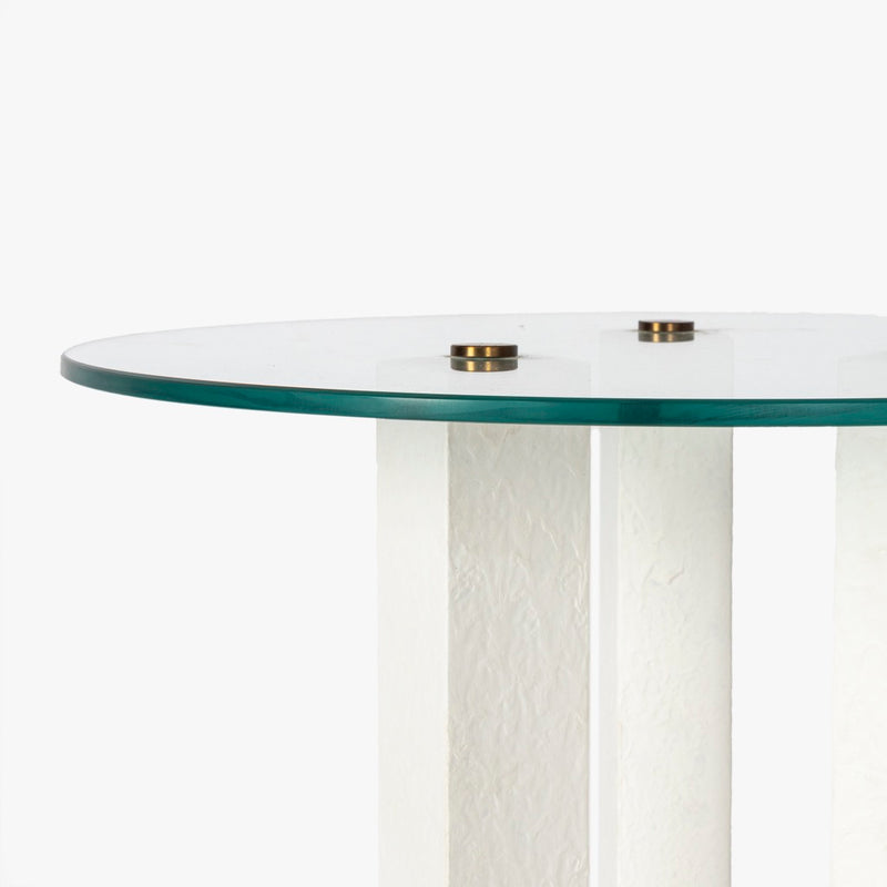 Tova Side Table Rounded Glass Tabletop Edge Co.House Designs