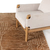 Tozi Hand Knotted Jute 5' x 8' Rug Staged View with Accent Chair Four Hands