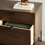 Four Hands Trey Modular Wide Filing Cabinet Auburn Poplar Staged View