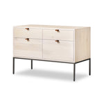 Trey Modular Wide Filing Cabinet Dove Poplar Angled View Four Hands