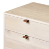 Four Hands Trey Modular Wide Filing Cabinet Dove Poplar Top Grain Leather Pulls