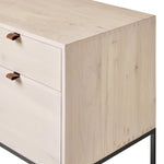 Trey Modular Wide Filing Cabinet Dove Poplar Angled View Four Hands