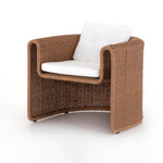 Tucson Woven Outdoor Chair Natural Angled View Four Hands