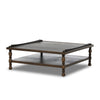 Umair Coffee Table Espresso Oak Veneer Angled View Four Hands