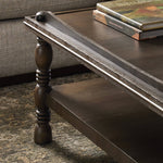 Umair Coffee Table Espresso Oak Veneer Staged View 246659-001