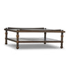 Umair Coffee Table Espresso Oak Veneer Angled View Four Hands