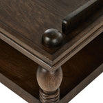 Umair Coffee Table Espresso Oak Veneer Rounded Corner Detail Four Hands