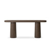 Four Hands Valen Console Table Rustic Brown Oak Veneer Front Facing View