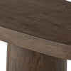 Valen Console Table Rustic Brown Oak Veneer Edge Detail Four Hands