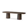 Valen Dining Table Rustic Brown Oak Veneer Angled View 243942-001