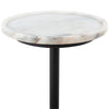 Viola Accent Table Polished White Marble Tray Tabletop Four Hands