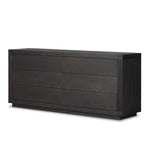 Warby 6 Drawer Dresser Worn Black Veneer angled View 235361-003