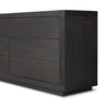 Warby 6 Drawer Dresser Worn Black Veneer Angled Corner Detail 235361-003