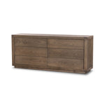 Warby 6 Drawer Dresser Worn Oak Veneer Angled View 235361-002