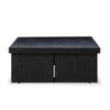 Four Hands Warby Coffee Table Worn Black Veneer Side View