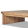 Four Hands Warby Coffee Table Worn Oak Veneer Angled View