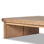 Four Hands Warby Coffee Table Worn Oak Veneer Angled View