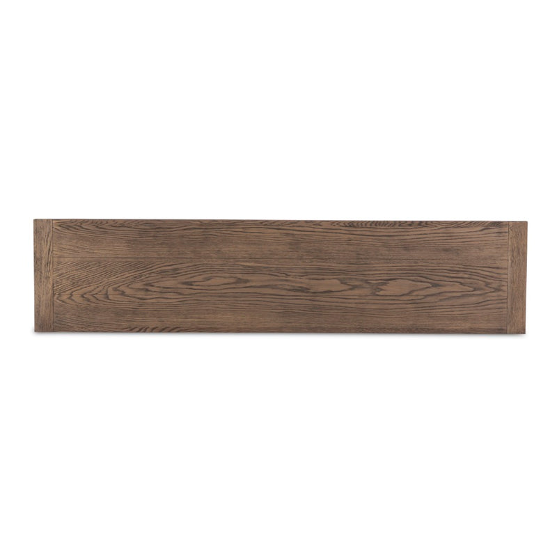 Warby Console Table Worn Oak Veneer Top View 235177-002