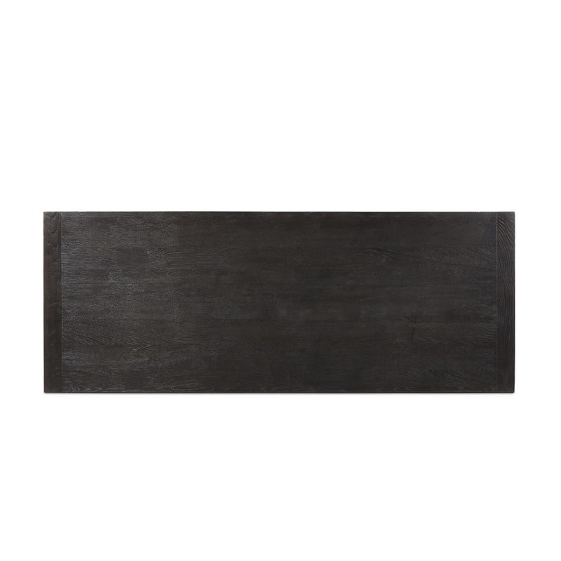 Warby Desk Worn Black Veneer Top View 235179-003