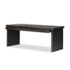 Warby Desk Worn Black Veneer Angled View Open Drawers 235179-003