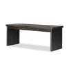 Warby Desk Worn Black Veneer Angled View Four Hands