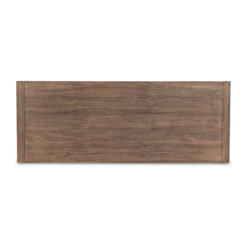 Four Hands Warby Desk Worn Oak Veneer Top View