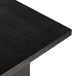 Four Hands Warby Dining Table Worn Black Veneer Corner Detail