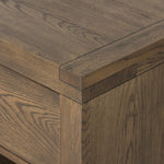 Four Hands Warby Nightstand Worn Oak Veneer Corner Detail